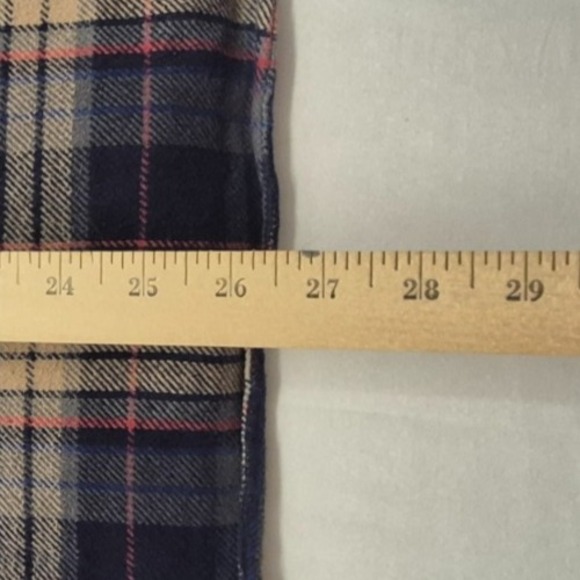 American Eagle men's plaid long sleeve button up flannel shirt LG 100% Cotton - Picture 14 of 16